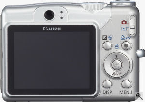 Canon's PowerShot A700 digital camera. Courtesy of Canon, with modifications by Michael R. Tomkins. Click for a bigger picture!