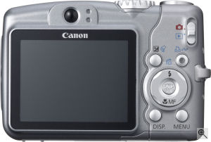 Canon's PowerShot A710 digital camera. Courtesy of Canon, with modifications by Michael R. Tomkins. Click for a bigger picture!