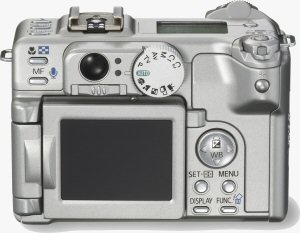 Canon's PowerShot G6 digital camera. Courtesy of Canon, with modifications by Michael R. Tomkins. Click for a bigger picture!