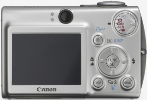 Canon's PowerShot SD500 Digital ELPH. Courtesy of Canon, with modifications by Michael R. Tomkins. Click for a bigger picture!