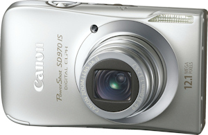 Canon's PowerShot SD970 IS. Photo provided by Canon USA Inc. Click for a bigger picture!