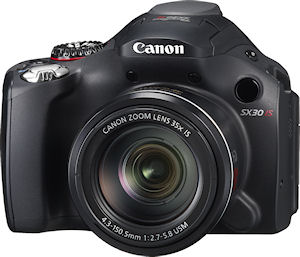 Canon's PowerShot SX30 IS digital camera. Photo provided by Canon USA Inc. Click for a bigger picture!