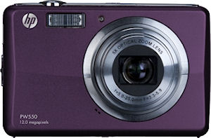 Hewlett Packard's PW550 digital camera. Photo provided by Hewlett Packard Development Company L.P. Click for a bigger picture!
