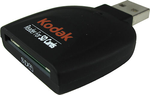 The Kodak R130 Secure Digital card reader. Photo provided by Sakar International Inc. Click for a bigger picture!