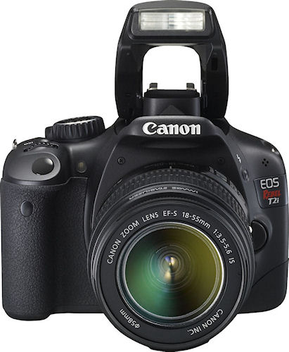 Canon's EOS Rebel T2i digital SLR, known in Europe as the EOS 550D. Photo provided by Canon. Click for a bigger picture!