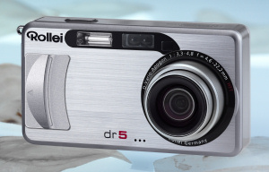 Rollei's dr5 digital camera. Courtesy of Rollei, with modifications by Michael R. Tomkins. Click for a bigger picture!
