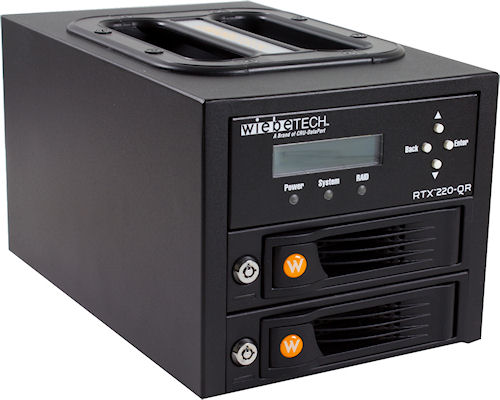 The WiebeTech RTX220-QR HDD enclosure. Photo provided by CRU-DataPort. Click for a bigger picture!
