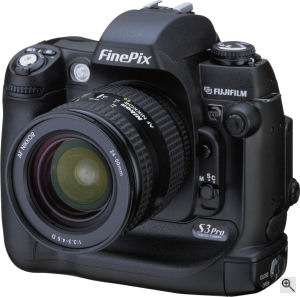 Fujifilm's FinePix S3 Pro UVIR digital camera. Courtesy of Fujifilm, with modifications by Michael R. Tomkins. Click for a bigger picture!