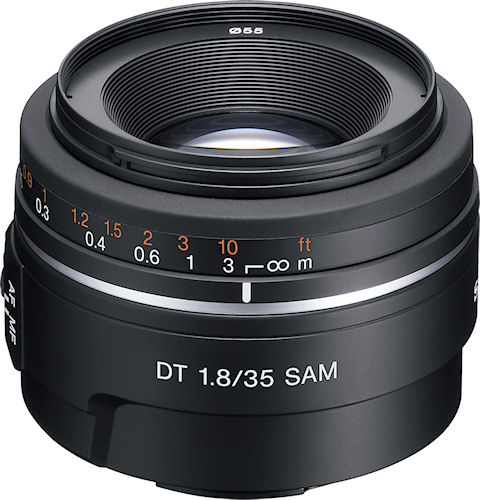 The DT 35mm F1.8 SAM lens. Photo provided by Sony Europe (Belgium) N.V. Click for a bigger picture!