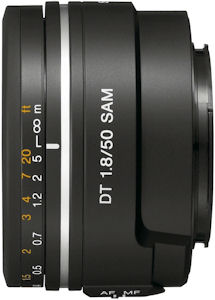 Sony's DT 50mm F/1.8 lens. Photo provided by Sony Electronics Inc. Click for a bigger picture!
