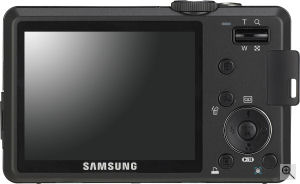 Samsung's S1050 digital camera. Courtesy of Samsung, with modifications by Michael R. Tomkins. Click for a bigger picture!