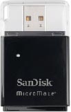 SanDisk Micro Mate SDHC card reader. Courtesy of SanDisk, with modifications by Zig Weidelich