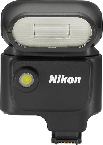 Nikon's Speedlight SB-N5 flash strobe is, says the company, the world's smallest to offer a bounce/swivel head. Photo provided by Nikon Corp. Click for a bigger picture!