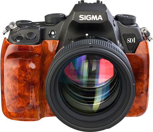 The Sigma SD1 Wood Edition. Photo provided by Sigma Deutschland GmbH. Click for a bigger picture!
