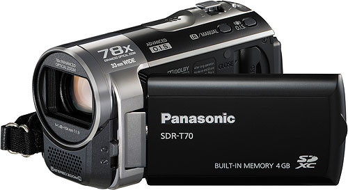 Panasonic's SDR-T70 camcorder. Photo provided by Panasonic Consumer Electronics Co. Click for a bigger picture!