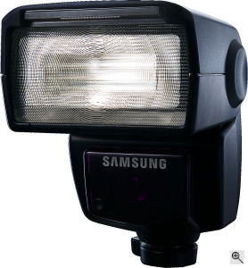 Samsung's SEF-36PZF flash strobe. Courtesy of Samsung, with modifications by Michael R. Tomkins. Click for a bigger picture!