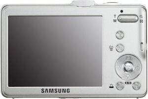 Samsung's SL201 digital camera. Courtesy of Samsung, with modifications by Michael R. Tomkins. Click for a bigger picture!