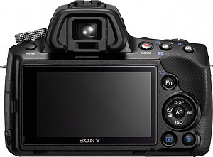 Sony's Alpha SLT-A35 translucent mirror camera. Photo provided by Sony Electronics Inc. Click for a bigger picture!