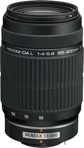 Pentax's smc PENTAX-DA L 55-300mm F4-5.8 ED lens. Photo provided by Pentax Imaging Co. Click for a bigger picture!