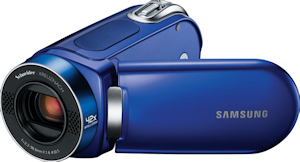 Samsung's SMX-F34 camcorder. Courtesy of Samsung, with modifications by Michael R. Tomkins. Click for a bigger picture!