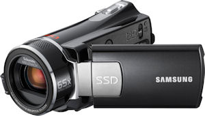 Samsung's SMX-K45 standard-definition camcorder. Photo provided by Samsung Electronics Co. Ltd. Click for a bigger picture! 
