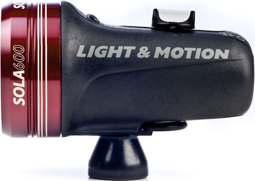 Side view of the Sola 600 compact imaging light. Photo provided by Light & Motion. Click for a bigger picture!