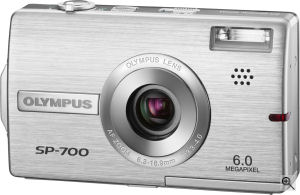 Olympus' SP-700 digital camera. Courtesy of Olympus, with modifications by Michael R. Tomkins. Click for a bigger picture!