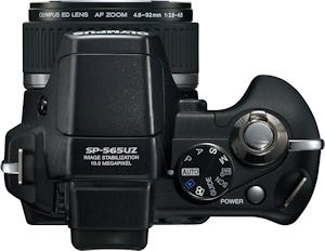 Olympus' SP-565 UltraZoom digital camera. Courtesy of Olympus, with modifications by Michael R. Tomkins. Click for a bigger picture!