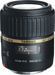 Tamron's SP AF60mm F/2.0 Di II LD (IF) MACRO 1:1 lens. Photo provided by Tamron Co. Ltd. Click for a bigger picture!