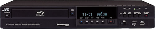 JVC's SR-HD1250 Blu-ray disc and HDD recorder. Photo provided by JVC Professional Products. Click for a bigger picture!