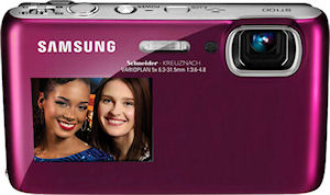 Samsung's DualView ST100 digital camera. Photo provided by Samsung Electronics Co. Ltd