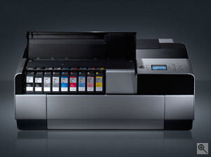 Epson's Stylus Pro 3800 photo printers. Courtesy of Epson, with modifications by Michael R. Tomkins. Click for a bigger picture!