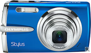 Olympus' Stylus 1020 digital camera. Courtesy of Olympus, with modifications by Michael R. Tomkins. Click for a bigger picture!