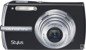 Olympus' Stylus 1200 digital camera. Courtesy of Olympus, with modifications by Michael R. Tomkins. Click for a bigger picture!