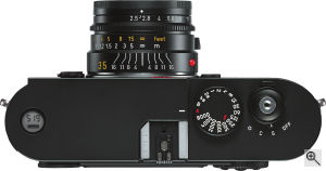 Leica's Summarit-M 35mm f2.5 lens. Courtesy of Leica, with modifications by Michael R. Tomkins. Click for a bigger picture!