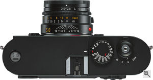 Leica's Summarit-M 50mm f2.5 lens. Courtesy of Leica, with modifications by Michael R. Tomkins. Click for a bigger picture!
