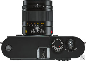 Leica's Summarit-M 75mm f2.5 lens. Courtesy of Leica, with modifications by Michael R. Tomkins. Click for a bigger picture!