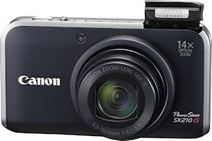 Canon's PowerShot SX210IS digital camera. Photo provided by Canon. Click for a bigger picture!
