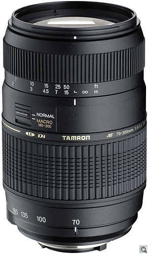 Tamron 70-300mm F/4-5.6 Di. Courtesy of Tamron, with modifications by Zig Weidelich. Click here for a bigger picture!