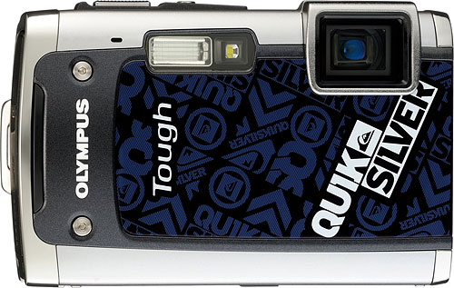 The Olympus TG-610 Quiksilver limited edition digital camera. Photo provided by Olympus Imaging Australia Pty Ltd. Click for a bigger picture!
