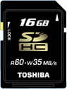 Toshiba's 16GB SDHC card. Photo provided by Toshiba Corp.