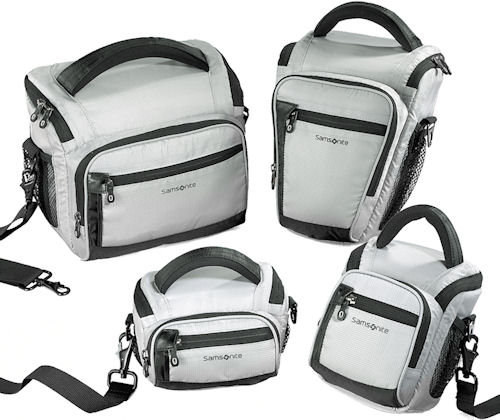 A variety of Samsonite Varadero series camera bags. Photo provided by Hama GmbH & Co KG. Click for a bigger picture!