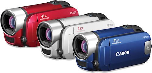 Canon's VIXIA FS300 camcorder. Photo provided by Canon. Click for a bigger picture!