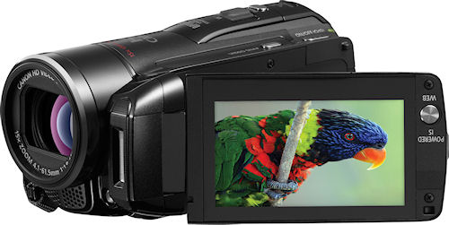 Canon's VIXIA HF M31 camcorder, known in Europe as the LEGRIA HF-M31. Photo provided by Canon. Click for a bigger picture!
