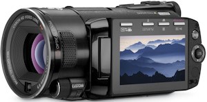 Canon's VIXIA HF S10 flash memory camcorder. Photo provided by Canon U.S.A. Inc. Click for a bigger picture!