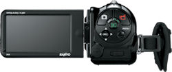 Sanyo VPC-FH1, rear view. Photo provided by Sanyo Canada Inc. Click for a bigger picture!