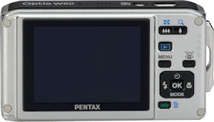 Pentax's Optio W60 digital camera. Courtesy of Pentax, with modifications by Michael R. Tomkins. Click for a bigger picture!