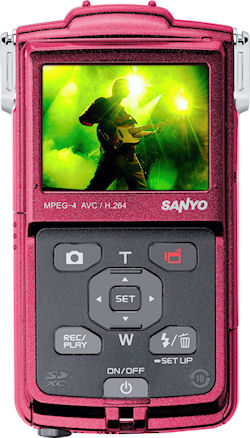 The European-market Xacti VPC-PD1, rear view. Photo provided by Sanyo Sales & Marketing Europe GmbH. Click for a bigger picture!