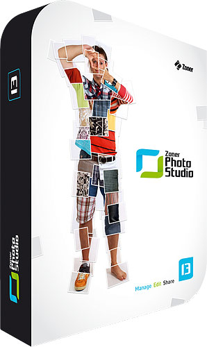 Zoner Photo Studio 13 product packaging. Rendering provided by ZONER Software a.s. Click for a bigger picture!
