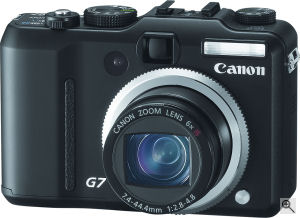 Canon's Powershot G7 digital camera. Courtesy of Canon, with modifications by Michael. R. Tomkins. Click for a bigger picture!